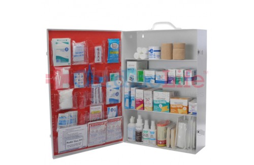 OSHA First Aid Kit 4 Shelf Labeled No Meds